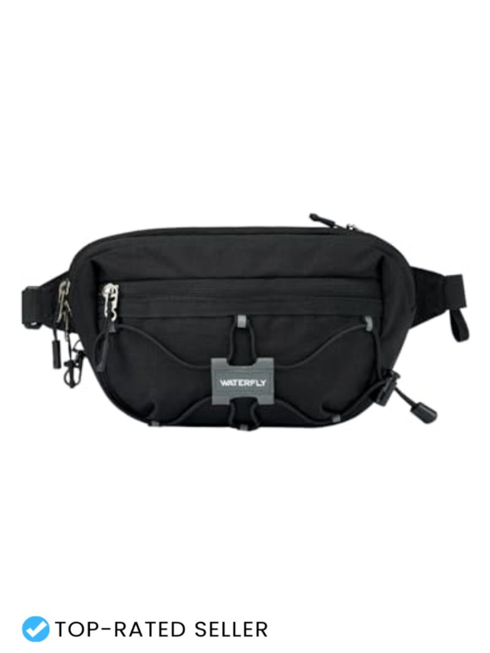 WATERFLY RFID Blocking 500D Nylon Fanny Pack Waist Bag Travel Hiking